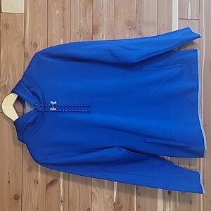 Under Armour Dri-Fit Fleece Hoodie, Size S, Blue, Gray, Pockets, Drawstring